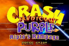 2 in 1 - Crash Bandicoot Purple - Ripto's Rampage & Spyro Orange - The Cortex Conspiracy